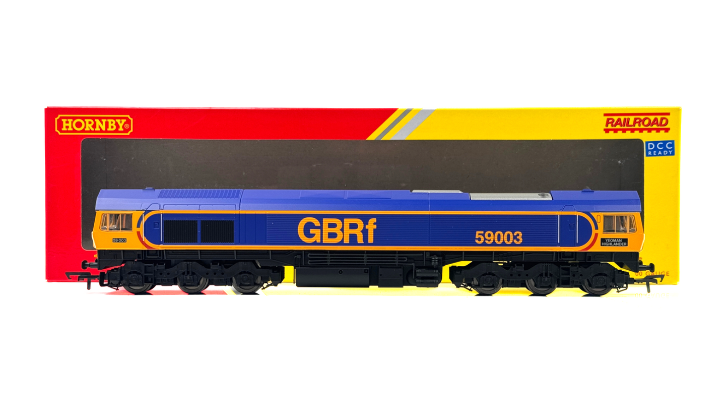 HORNBY 00 GAUGE - R3760 - CLASS 59 DIESEL 59003 GBRF YEOMAN HIGHLANDER W/LIGHTS!