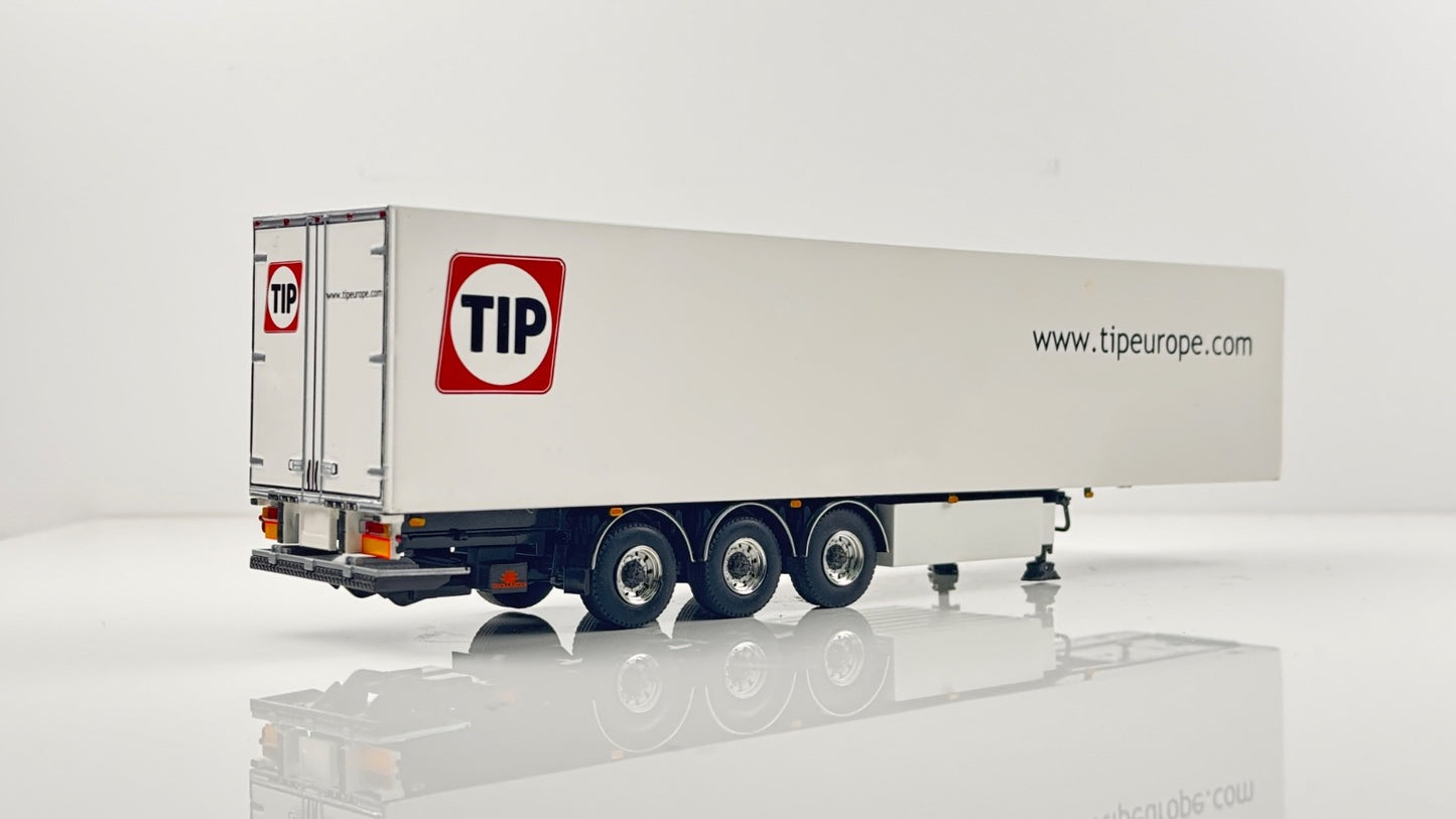 WSI 1/50 SCALE - 04-1127 - PREMIUM LINE 3 AXLE TIP +BOX TRAILER - BOXED