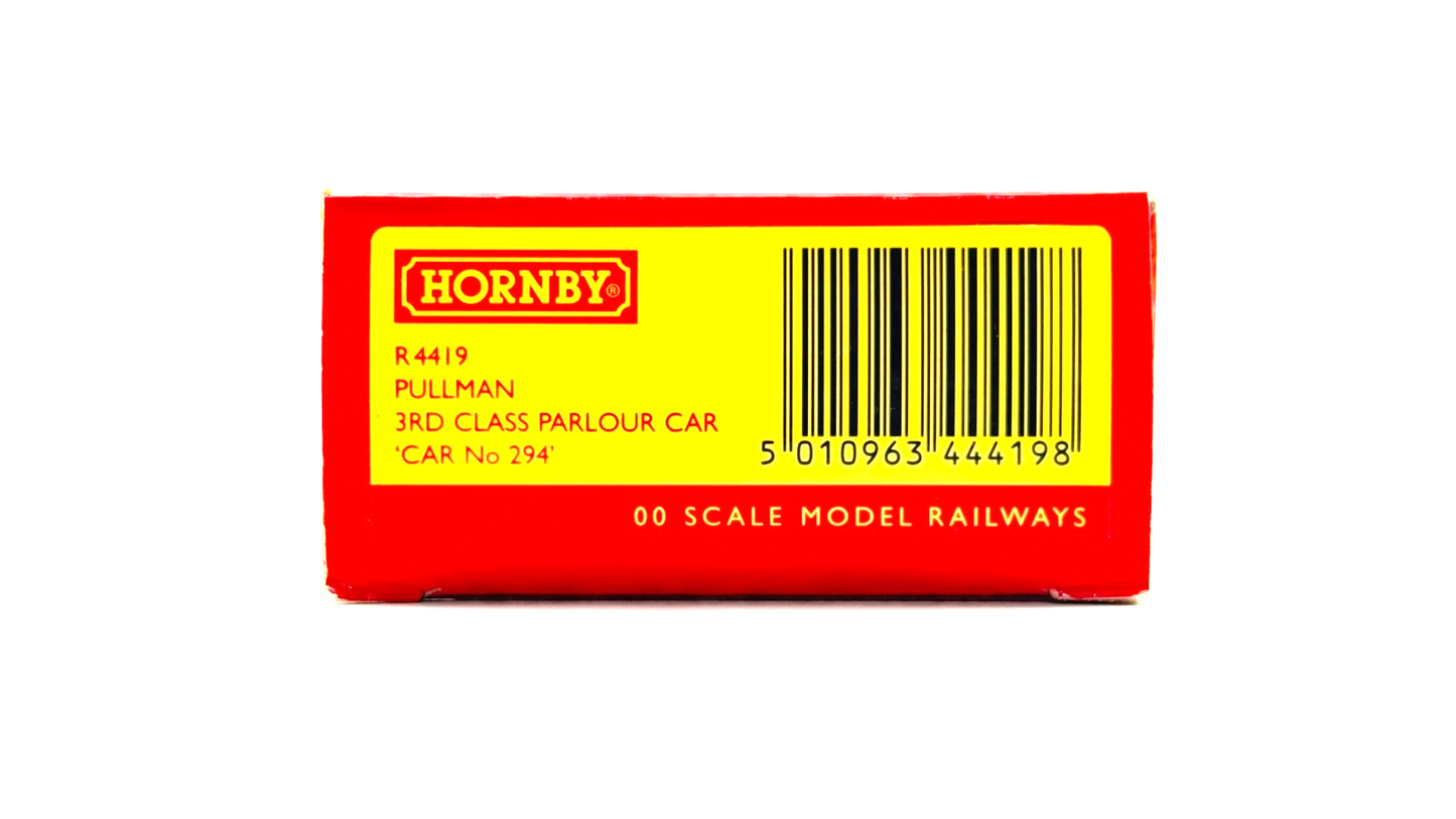 HORNBY 00 GAUGE - R4419 - 12 WHEEL PULLMAN 3RD CLASS PARLOUR CAR NO.294 - BOXED