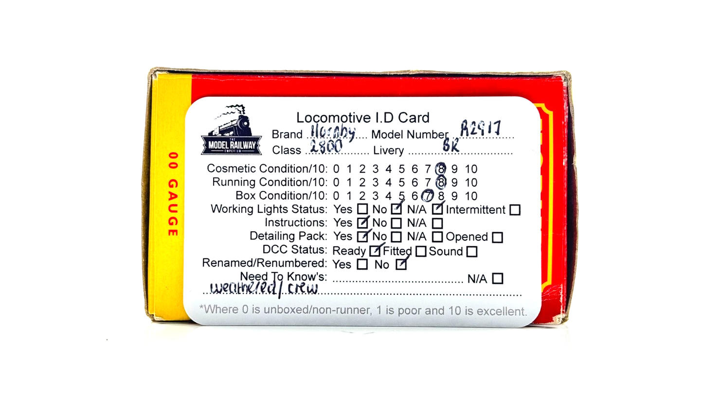 HORNBY 00 GAUGE - R2917 - BR BLACK 2-8-0 CLASS 2800 LOCOMOTIVE 2810 BOXED