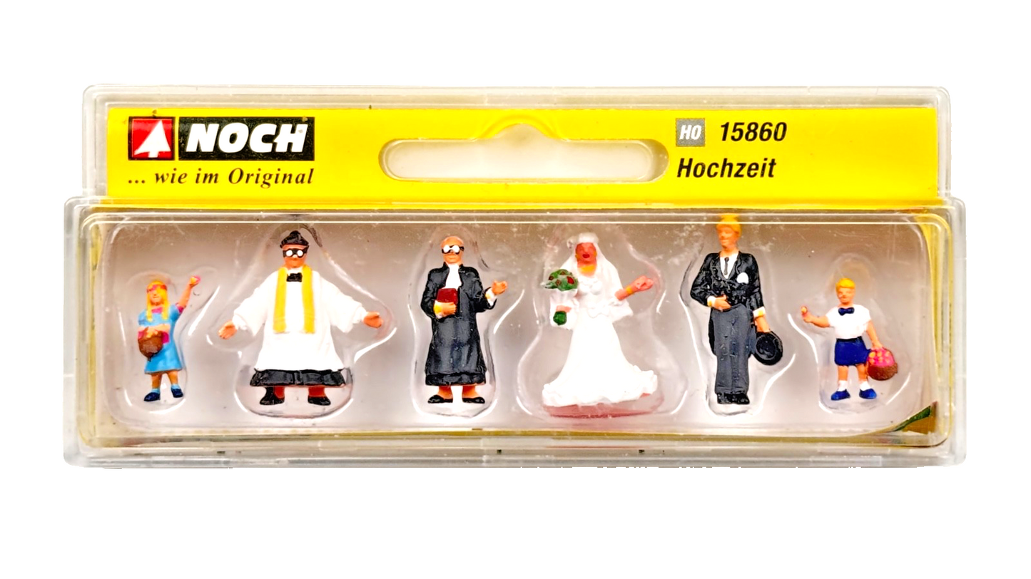 NOCH HO/00 GAUGE - 15860 - HOCHZEIT WEDDING GROUP FIGURE SET OF 6 - NEW