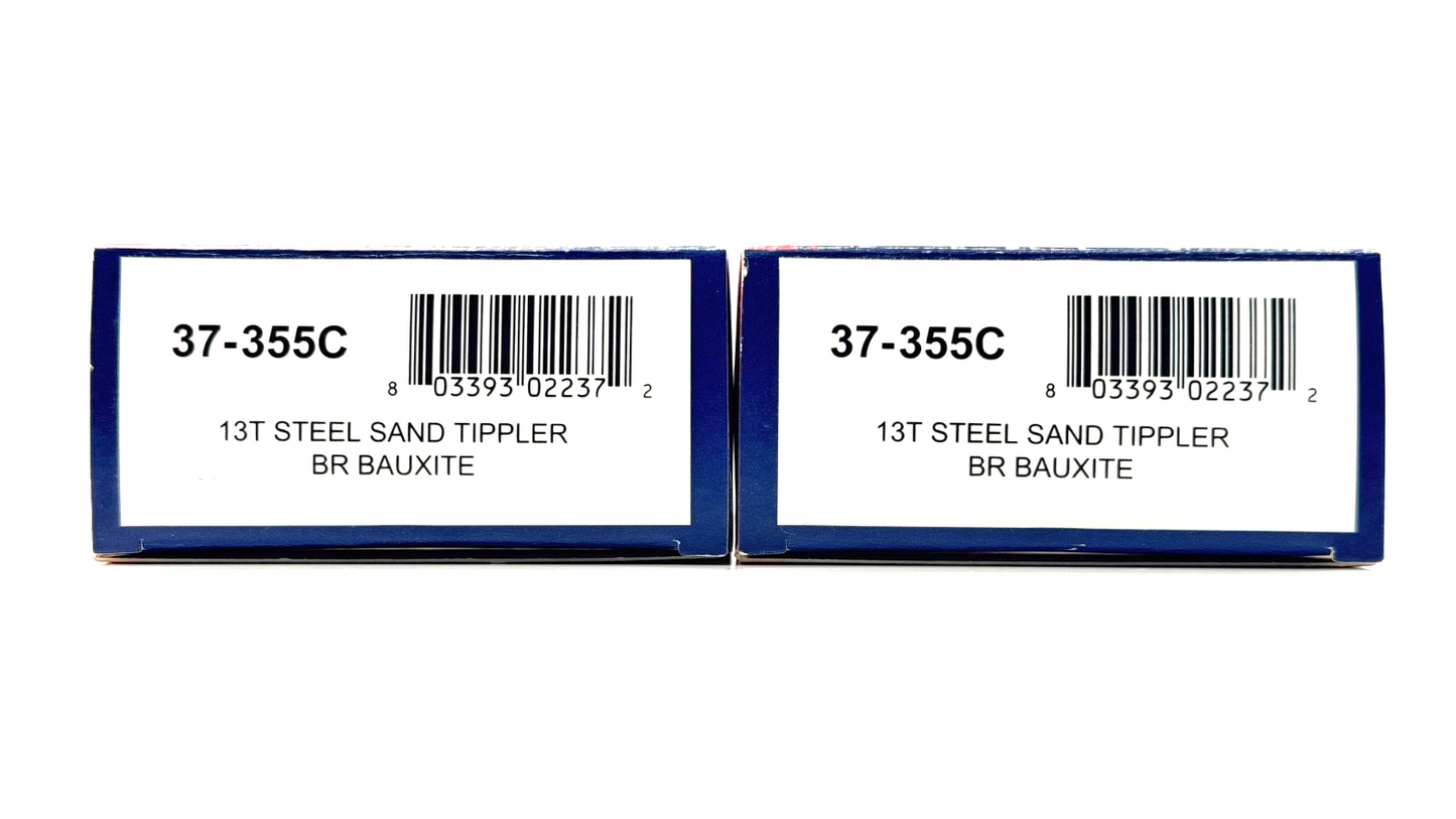 BACHMANN 00 GAUGE - 37-355C - 13T STEEL SAND TIPPLER WAGON BR BAUXITE X2