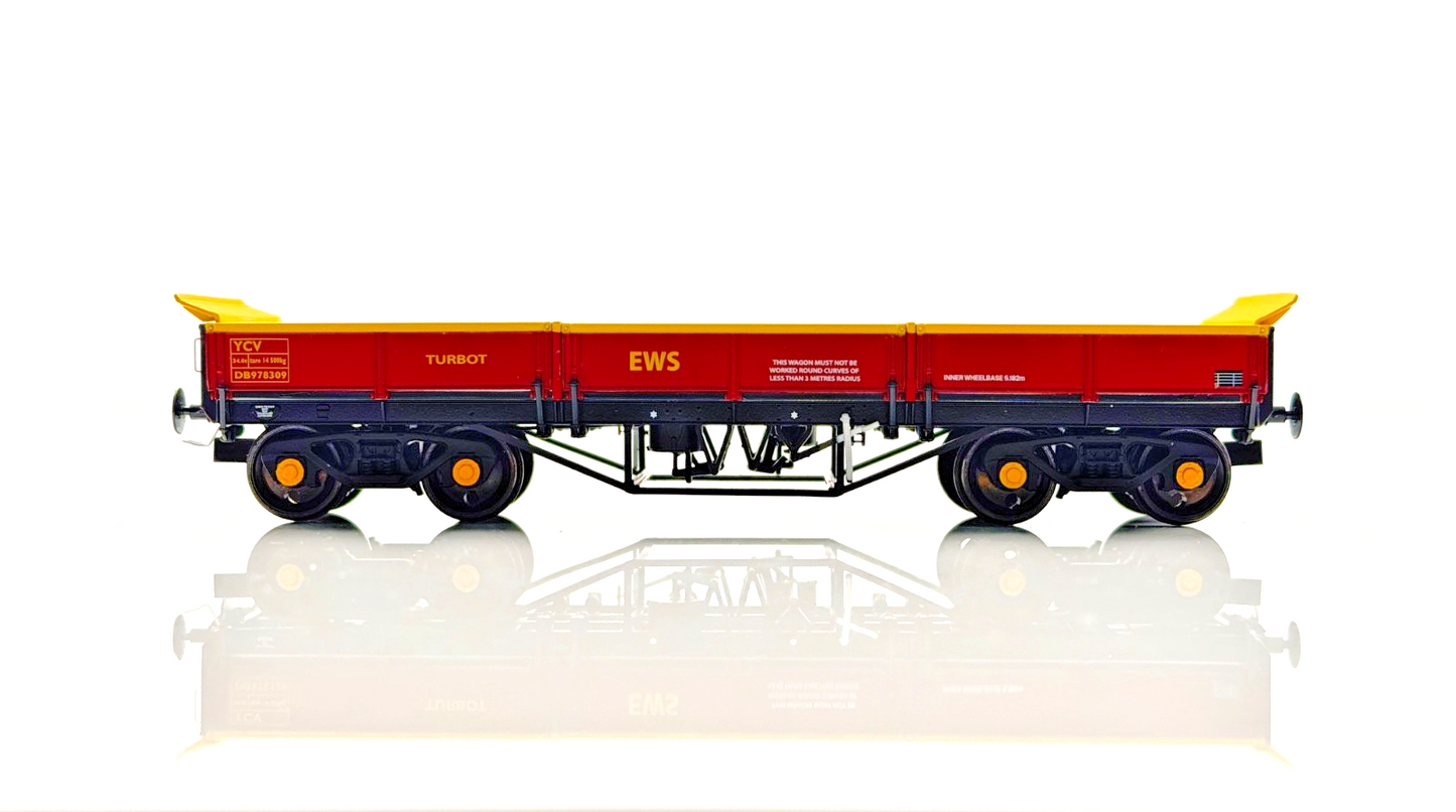 DAPOL 00 GAUGE - 4F-043-003 - TURBOT BOGIE BALLAST WAGON EWS MAROON DB978309