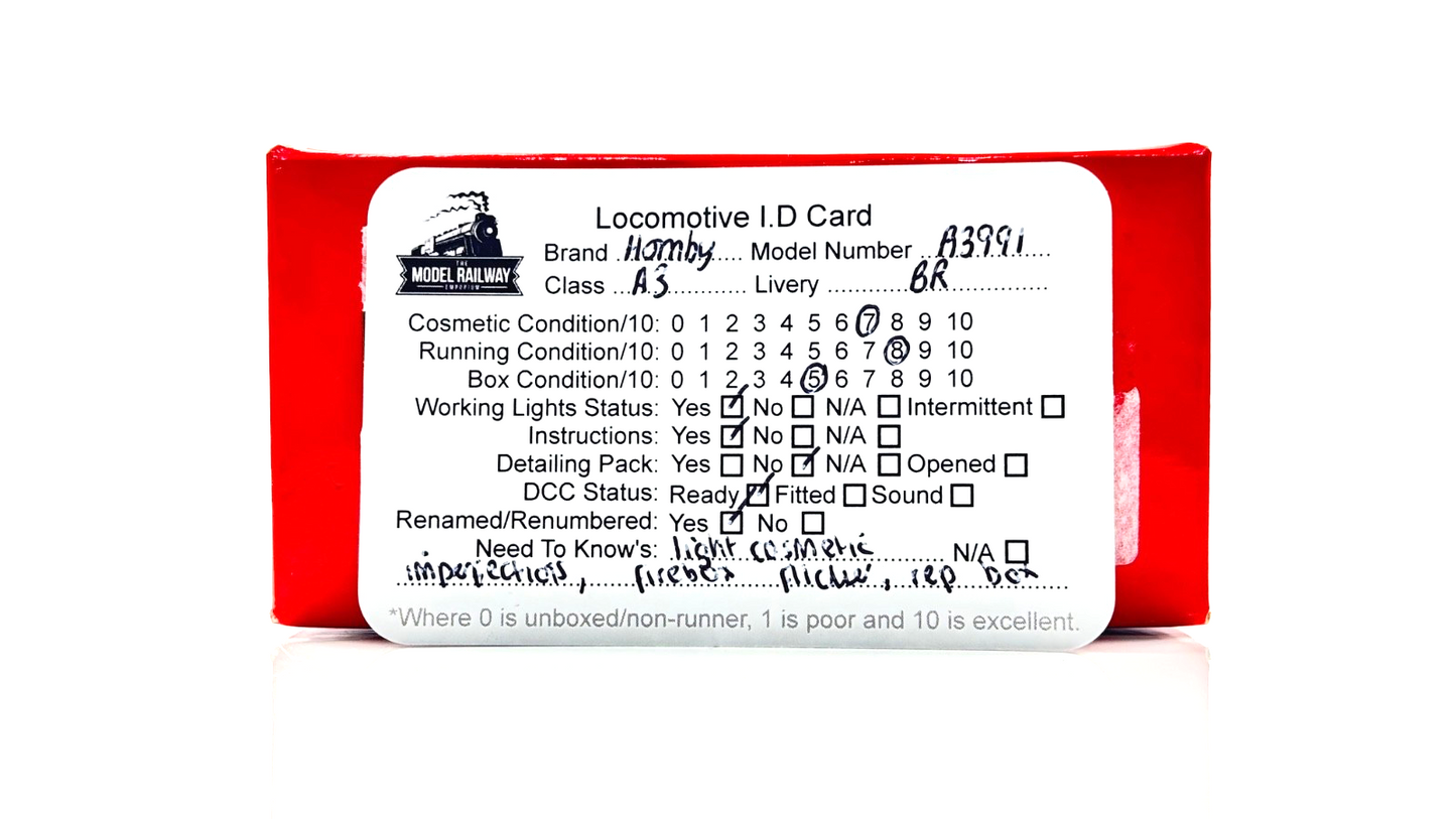 HORNBY 00 GAUGE - R3991 - BR GREEN 4-6-2 CLASS A3 FLYING FOX 60106 RENUMBERED