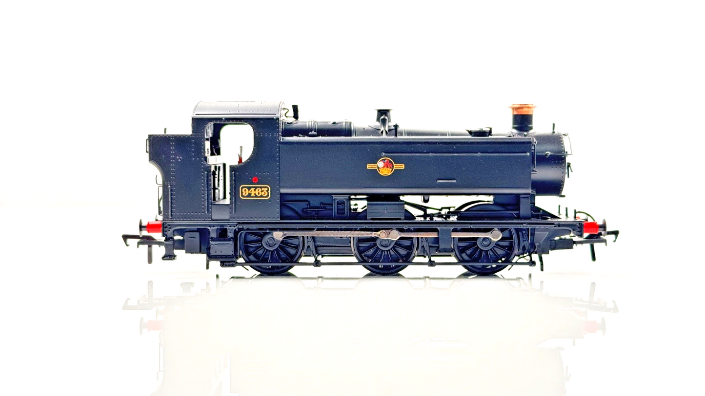 BACHMANN 00 GAUGE - 35-027A - 94XX CLASS PANNIER TANK 9463 BR BLACK LATE CREST