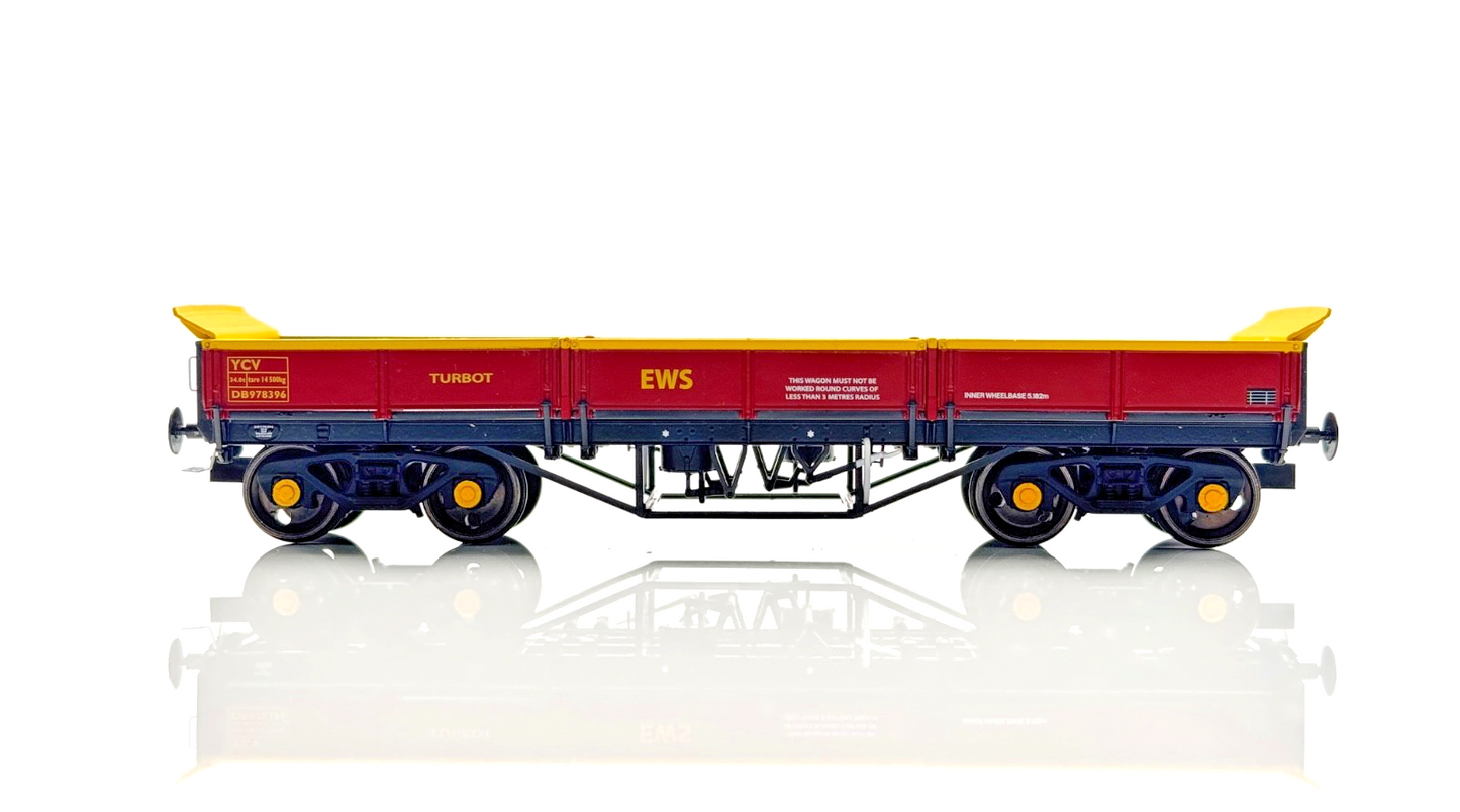 DAPOL 00 GAUGE - TURBOT BOGIE BALLAST WAGON EWS MAROON DB978396 (INC BOX)