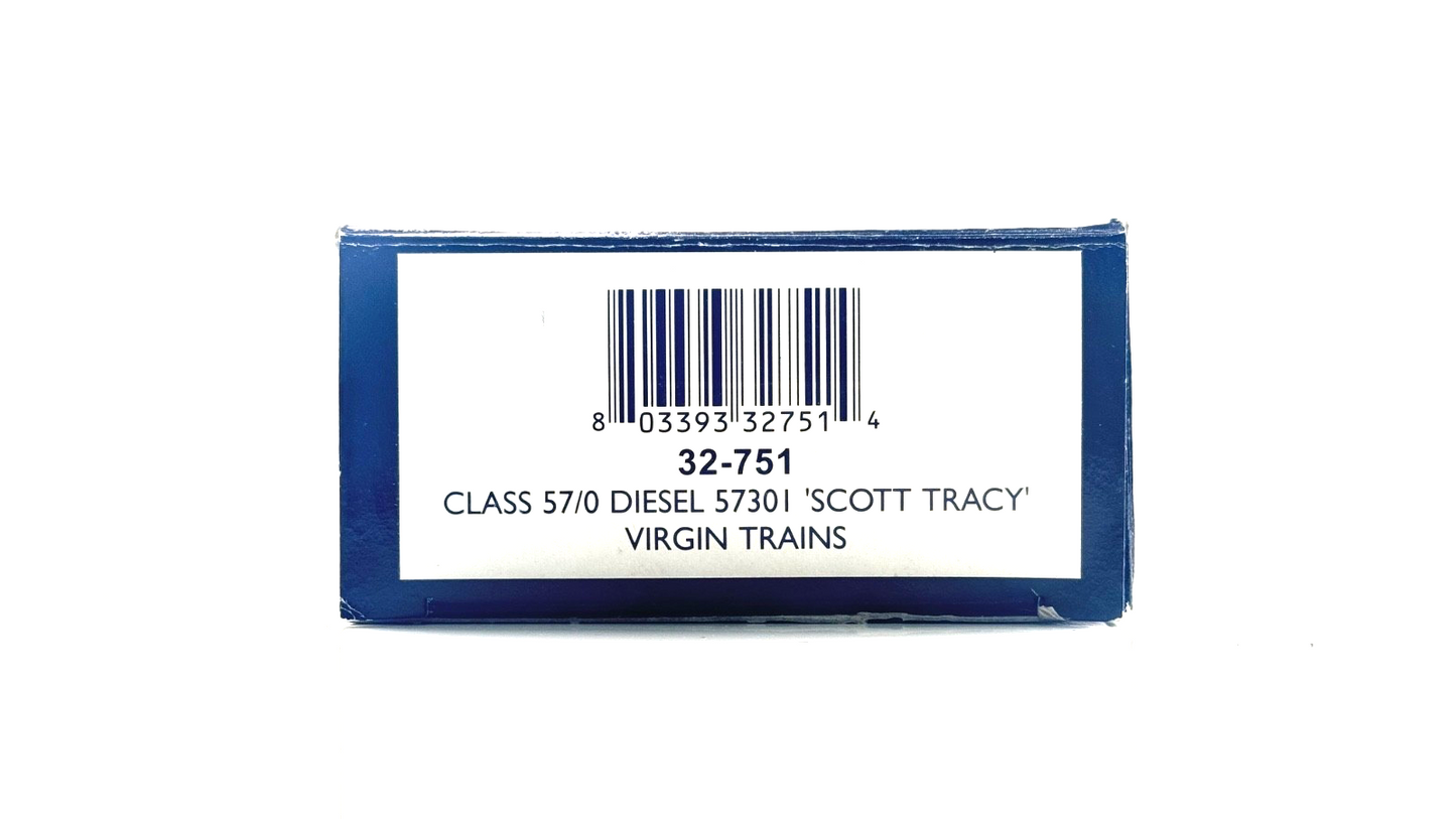 BACHMANN 00 GAUGE - 32-751 - CLASS 57301 DIESEL SCOTT TRACY VIRGIN TRAINS LIVERY