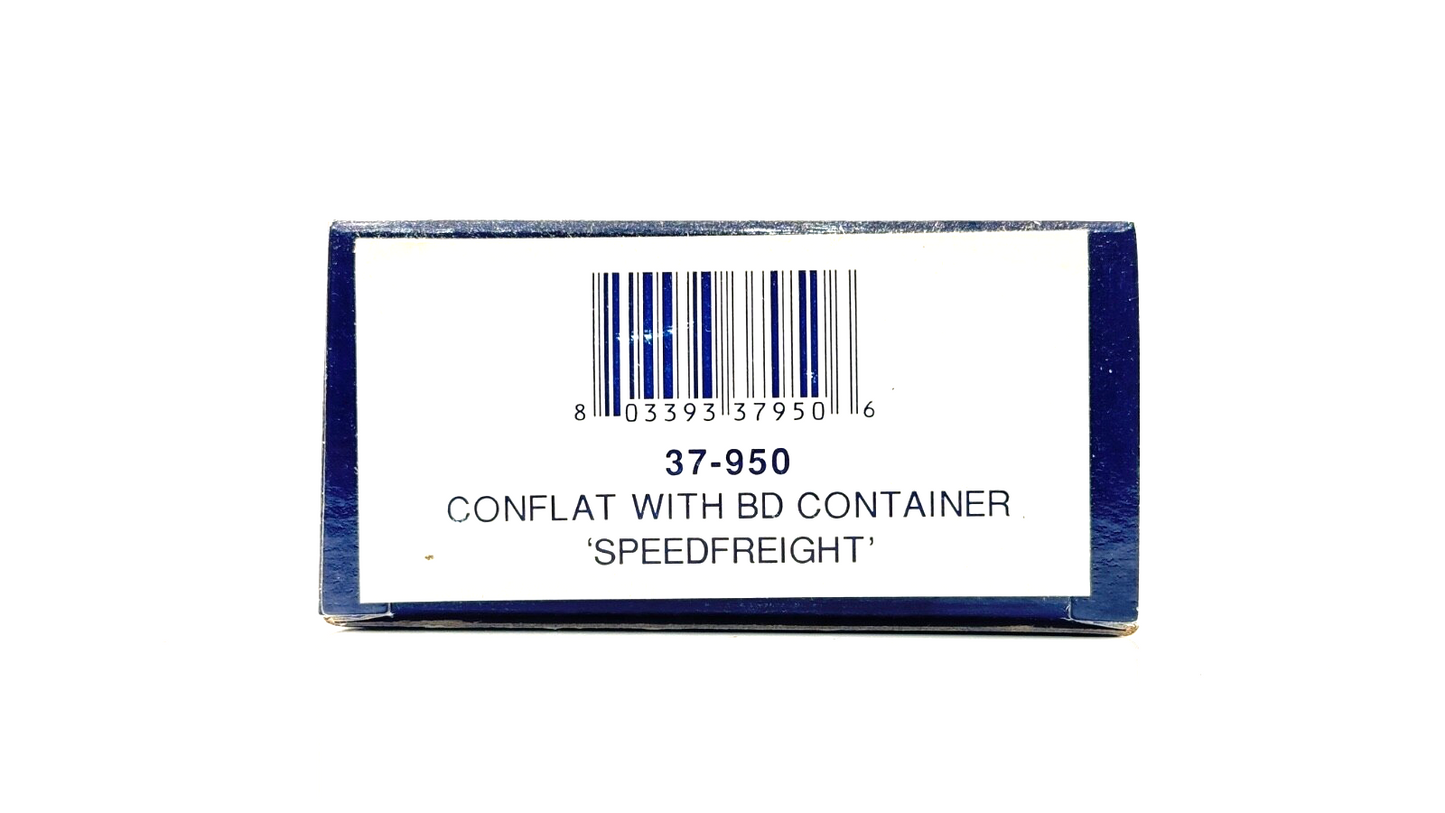 BACHMANN 00 GAUGE - 37-950 - CONFLAT WITH BD CONTAINER SPEEDFREIGHT - BOXED
