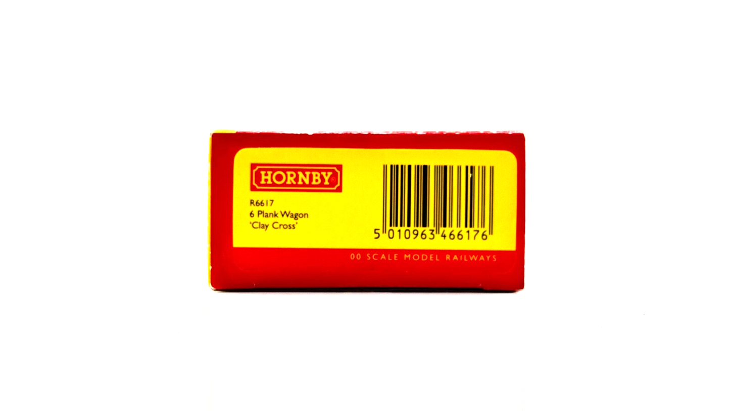 HORNBY 00 GAUGE - R6617 - 6 PLANK WAGON 'CLAY CROSS' PIG IRON MAKERS 1101 BOXED