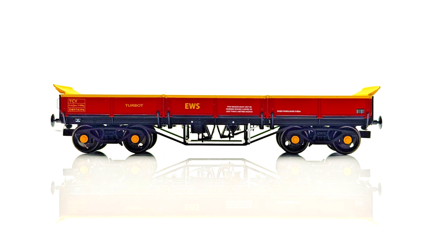DAPOL 00 GAUGE - 4F-043-002 - TURBOT BOGIE BALLAST WAGON EWS MAROON DB978396