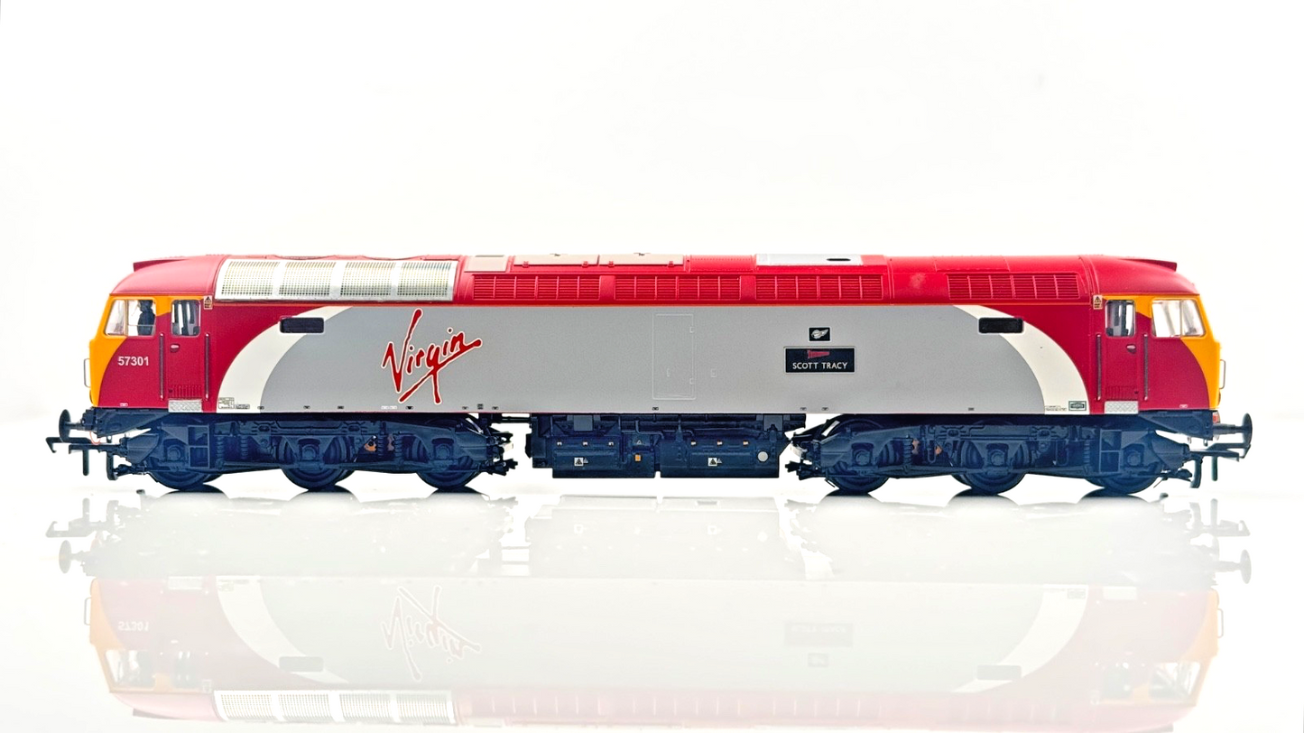 BACHMANN 00 GAUGE - 32-751 - CLASS 57301 DIESEL SCOTT TRACY VIRGIN TRAINS LIVERY
