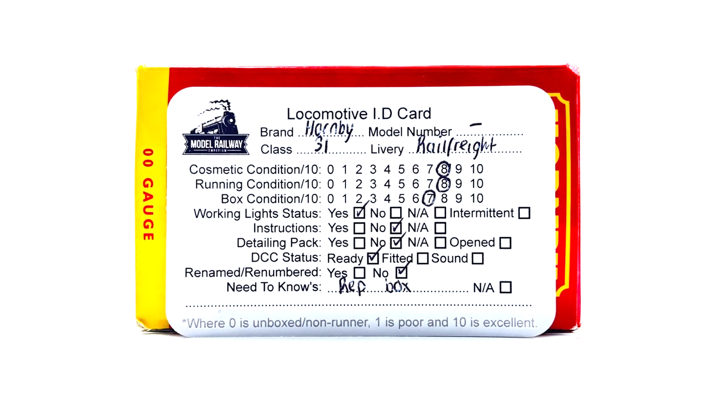 HORNBY 00 GAUGE - CLASS 31 DIESEL LOCOMOTIVE RAILFREIGHT RED STRIPE 31237 BOXED