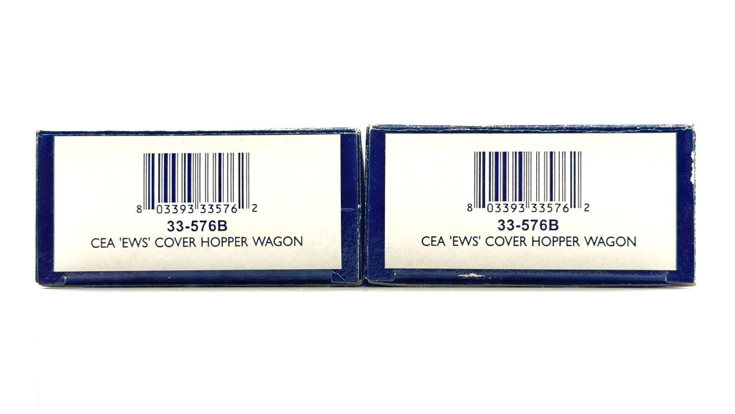 BACHMANN 00 GAUGE - 33-576B - CEA 'EWS' COVER HOPPER WAGON MAROON - BOXED X 2