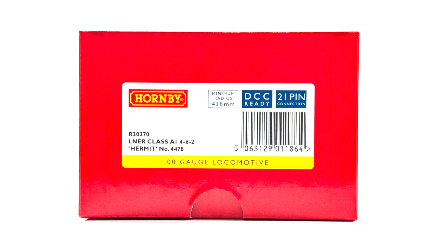HORNBY 00 GAUGE - R30270 - LNER CLASS A1 4-6-2 'HERMIT' NO.4478 - NEW BOXED