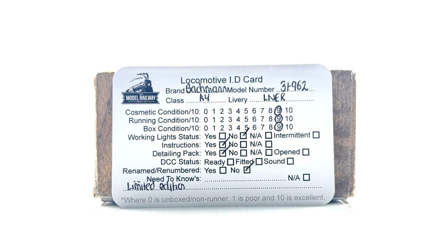 BACHMANN 00 GAUGE - 31-962 - LNER BLACK 4-6-2 CLASS A4 "GOLDEN SHUTTLE" (LTD ED)