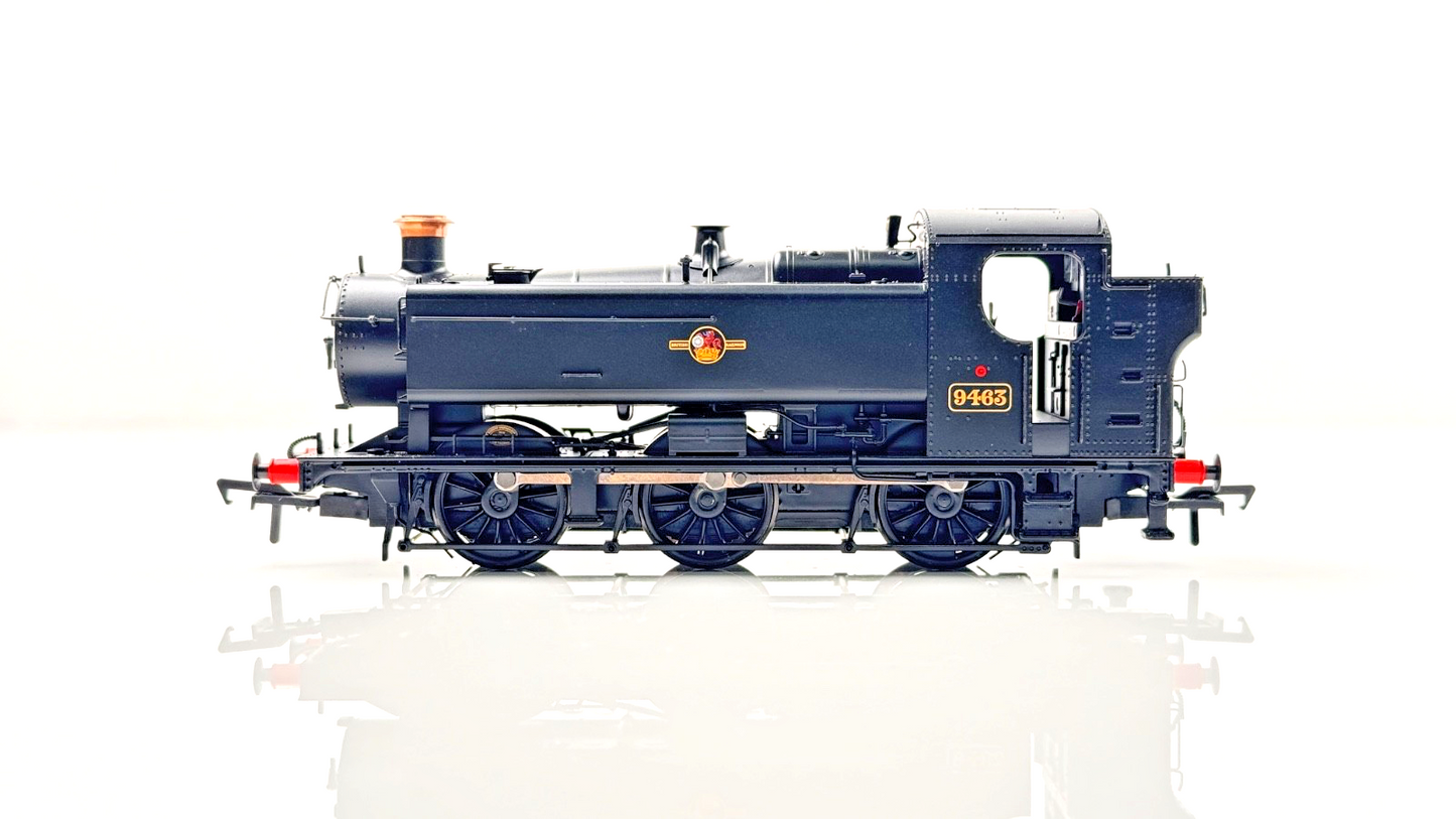 BACHMANN 00 GAUGE - 35-027A - 94XX CLASS PANNIER TANK 9463 BR BLACK LATE CREST