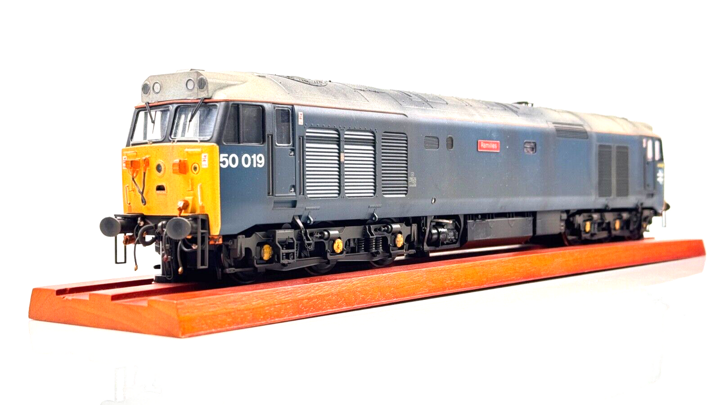 HELJAN O GAUGE - CLASS 50 DIESEL 50019 LAIRA DEPT BLUE RAMILLIES (PROTO NEO)