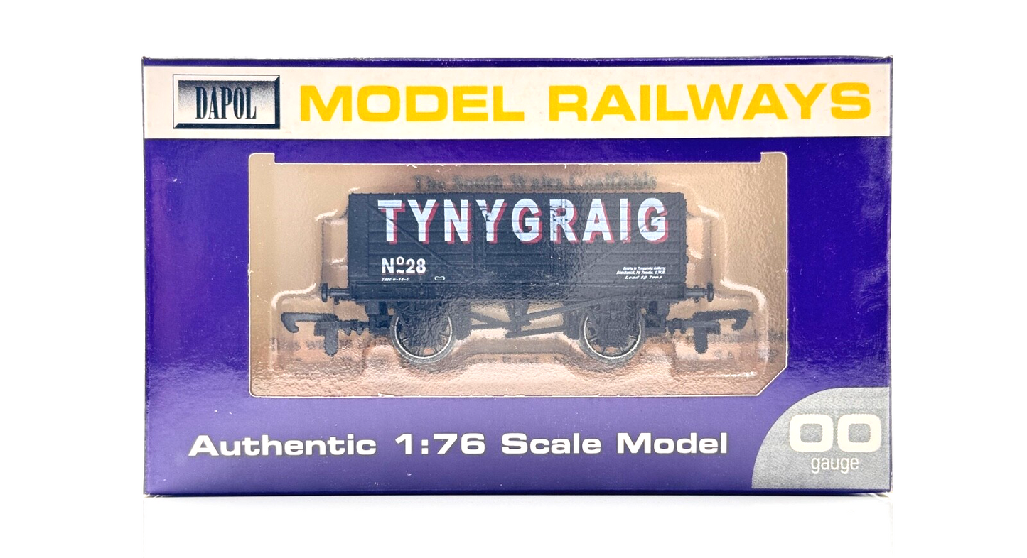 DAPOL 00 GAUGE - TYNYGRAIG COLLIERY PLANK WAGON NO.28 (LIMITED EDITION)