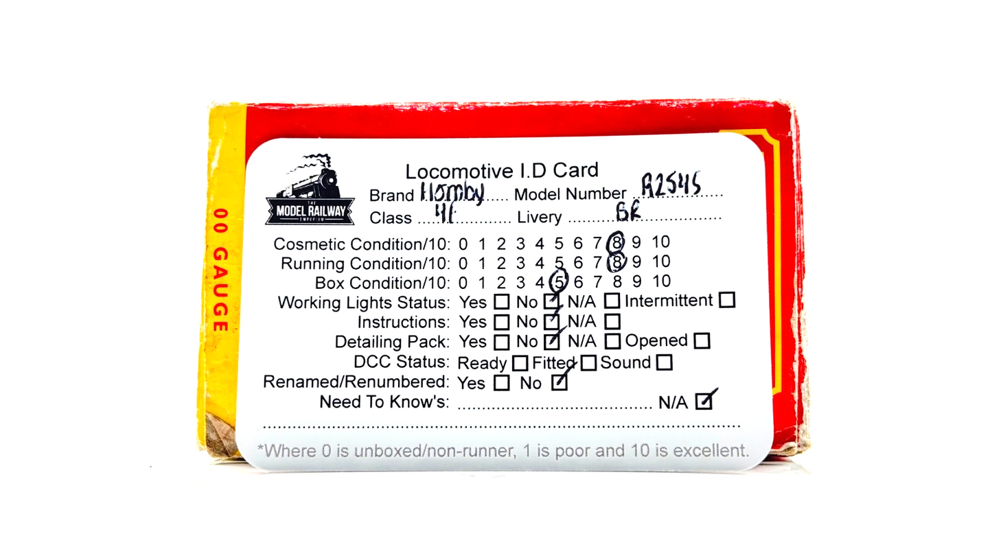 HORNBY 00 GAUGE - R2545 - BR BLACK FOWLER 0-6-0 CLASS 4F 44218 WEATHERED BOXED