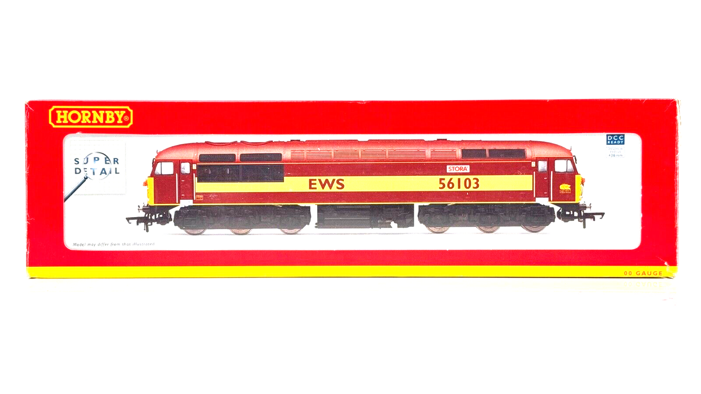 HORNBY 00 GAUGE - R2750 - CLASS 56 DIESEL 56103 EWS MAROON GOLD 'STORA' - BOXED