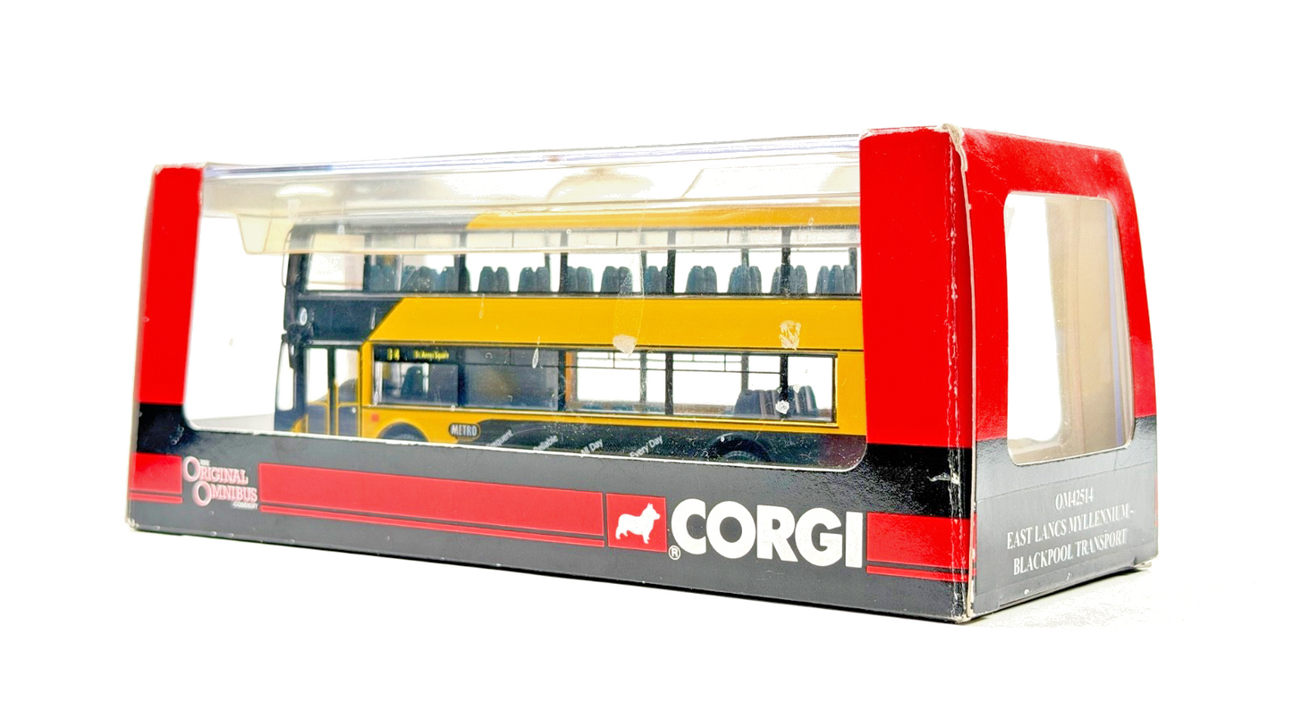 CORGI OOC 1/76 SCALE - OM42514 - EAST LANCS MYLLENIUM BLACKPOOL TRANSPORT BOXED