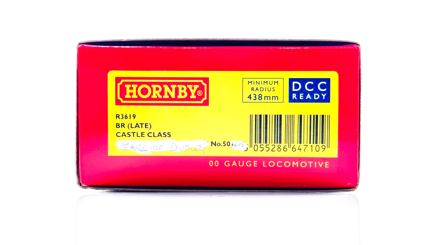 HORNBY 00 GAUGE - R3619 - BR LATE GREEN CASTLE 5045 EARL OF DUDLEY RENAMED NQP