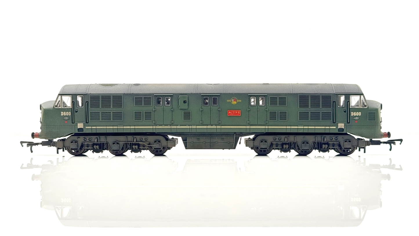 KERNOW MODELS 00 GAUGE - K2606 - D600 WARSHIP DIESEL BR GREEN ACTIVE WEATHERED