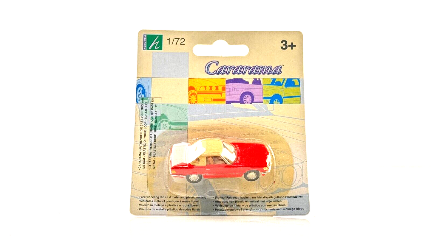 CARARAMA 1/72 SCALE - MERCEDES 560SL ROADSTER RED - CARDED SEALED