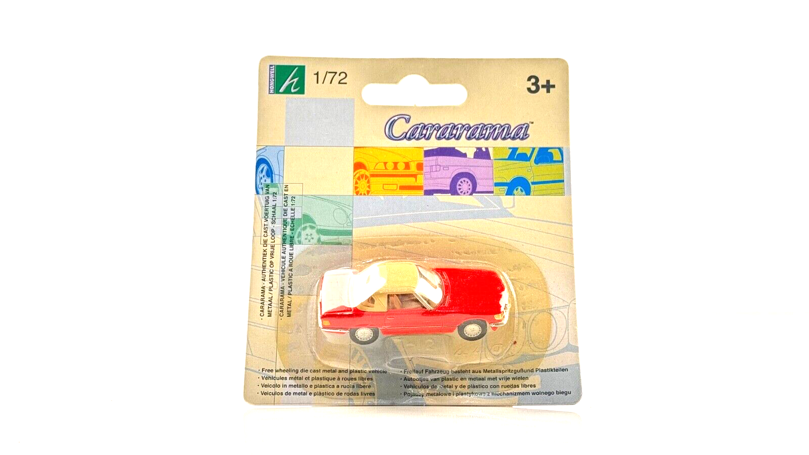 CARARAMA 1/72 SCALE - MERCEDES 560SL ROADSTER RED - CARDED SEALED