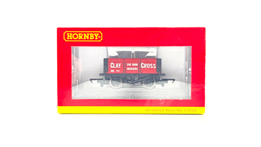 HORNBY 00 GAUGE - R6617 - 6 PLANK WAGON 'CLAY CROSS' PIG IRON MAKERS 1101 BOXED