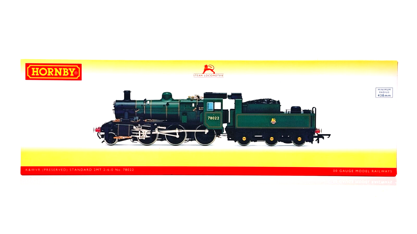 HORNBY 00 GAUGE - R3837 - K&WVR (PRESERVED) 2MT 2-6-0 NO.78022 CLUB LOCO BOXED