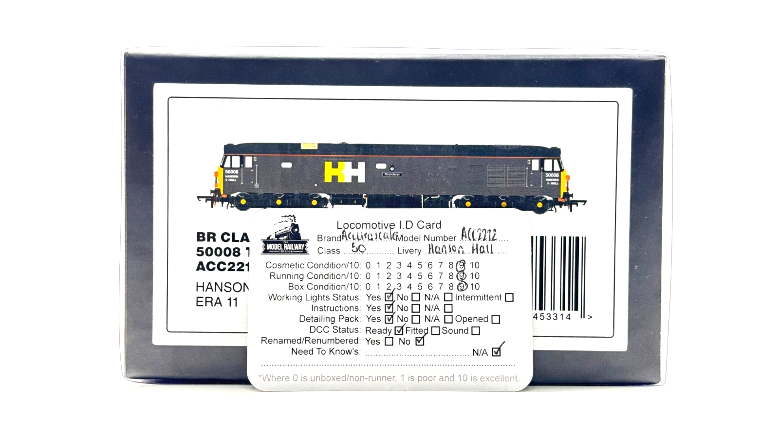 ACCURASCALE 00 GAUGE - ACC2212 - CLASS 50 HANSON + HALL THUNDERER 50008