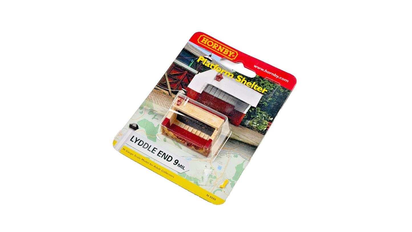 HORNBY N GAUGE LYDDLE END - N8088 - PLATFORM SHELTER CARDED