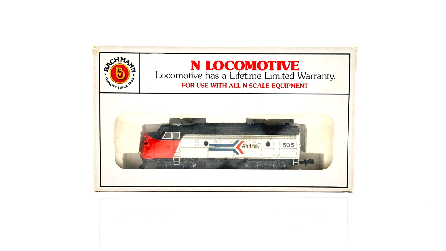 BACHMANN N GAUGE - 61555 - EMD F9 DIESEL LOCOMOTIVE AMTRAK NO.505 - BOXED