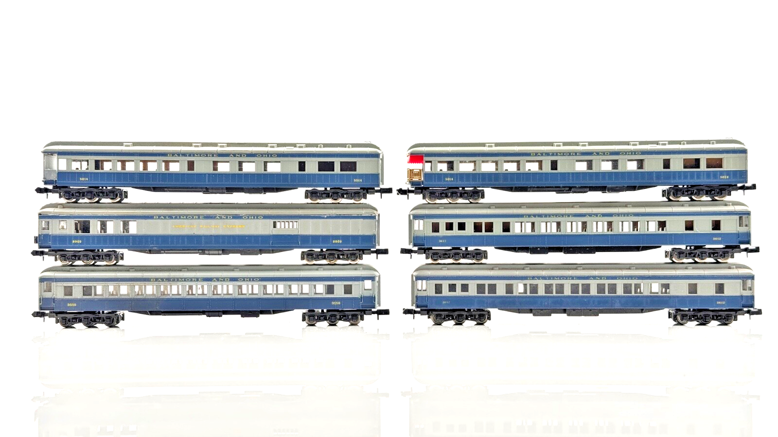 ATLAS/RIVAROSSI N GAUGE - RAKE OF 6 BALTIMORE & OHIO PASSENGER COACHES UNBOXED 2