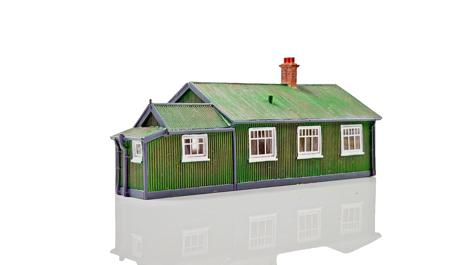 HORNBY SKALEDALE 00 GAUGE - R9803 - TIN HOUSE (SCOUT HUT?) - UNBOXED