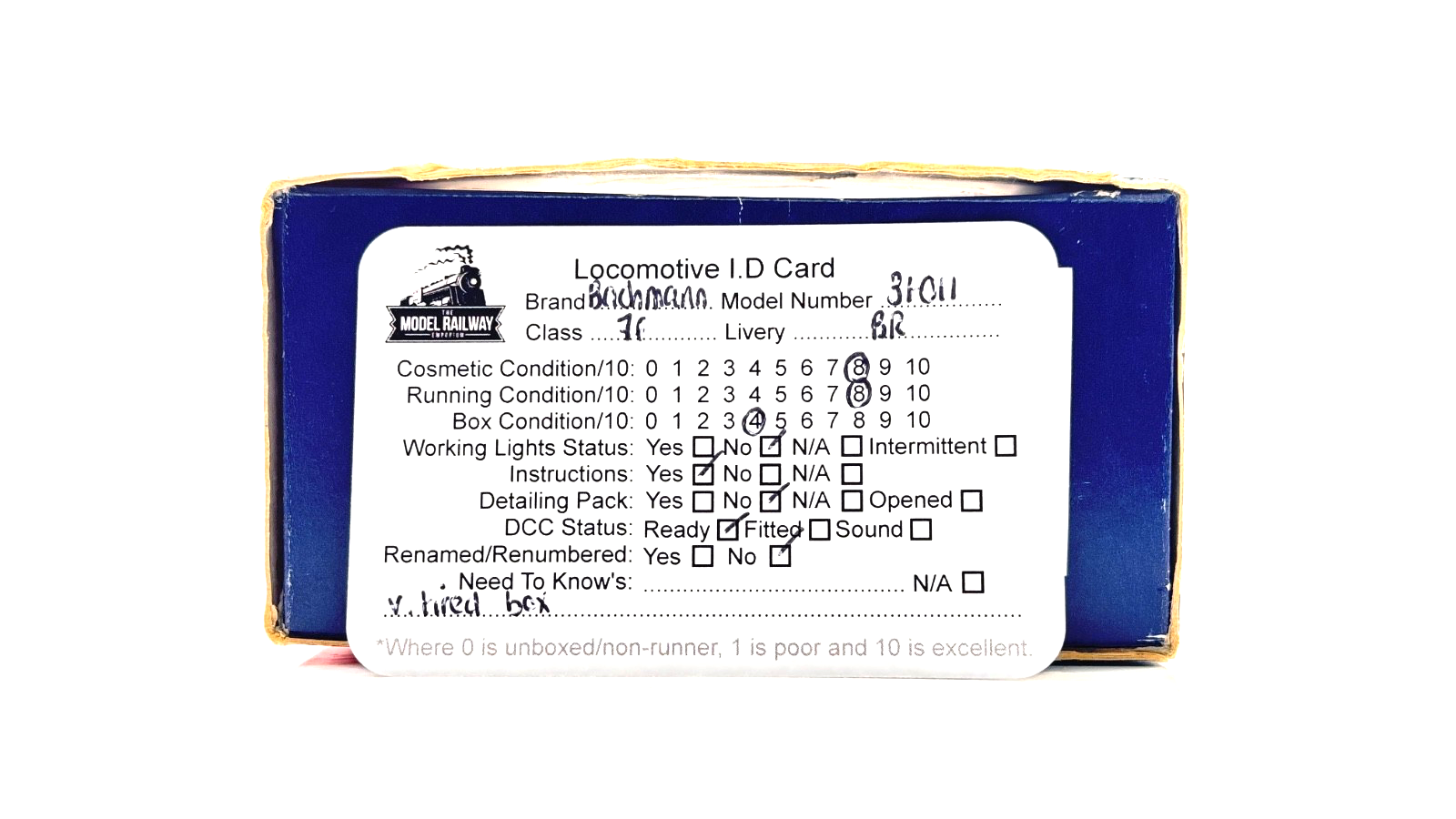 BACHMANN 00 GAUGE - 31-011 - CLASS 7F 53809 BR BLACK LATE CREST - BOXED