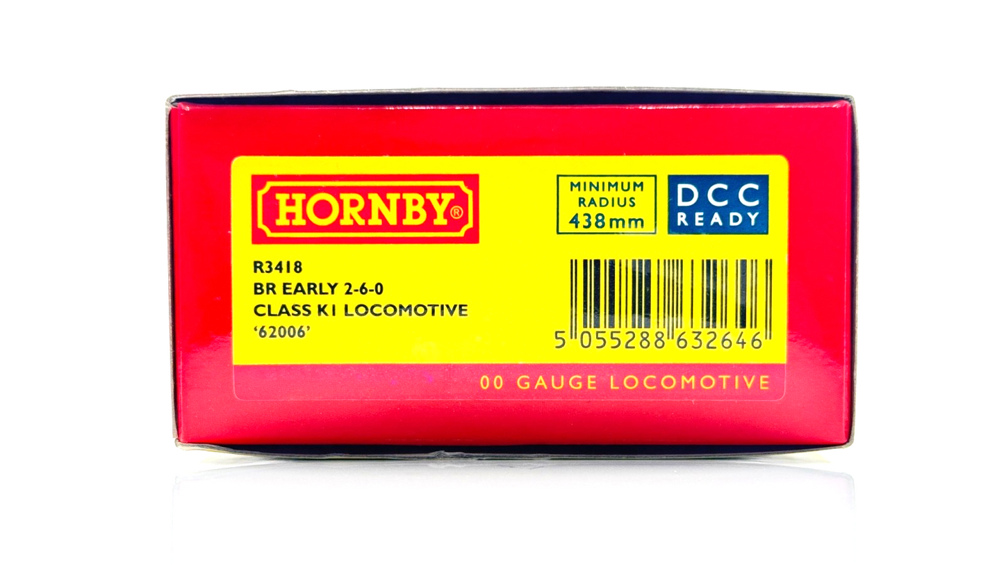 HORNBY 00 GAUGE - R3418 - BR BLACK EARLY 2-6-0 CLASS K1 LOCOMOTIVE 62006 BOXED