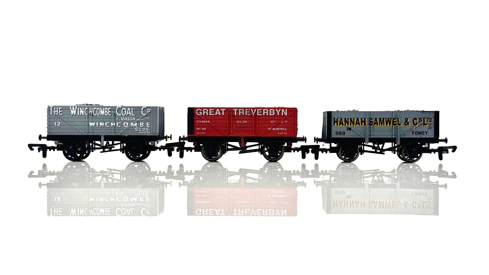 DAPOL 00 GAUGE - WINCHCOMBE COAL HANNAH SAMWEL GREAT TREVERBYN WAGONS X 3