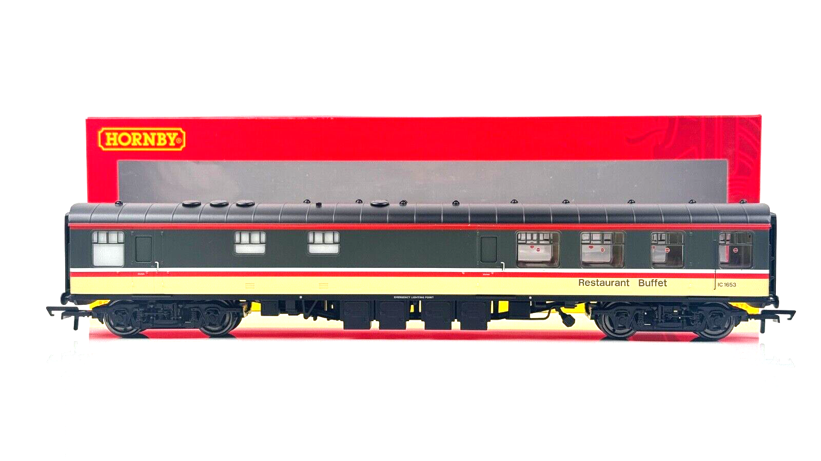 HORNBY 00 GAUGE - R4974A - BR INTERCITY MK1 CATERING (RBR) COACH NO.IC1653 BOXED