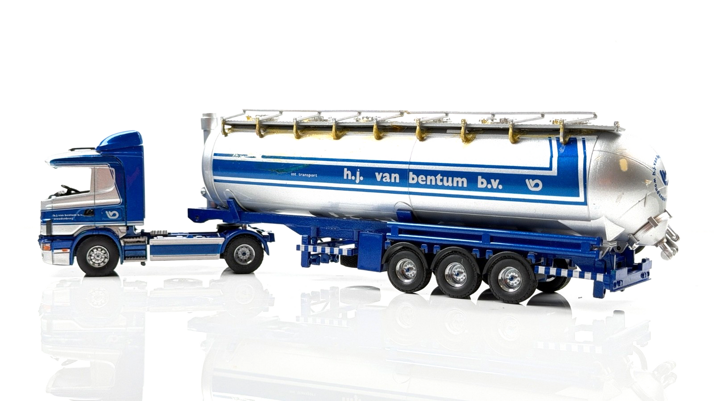 SPARES REPAIRS TEKNO 1/50 SCALE - SCANIA H.J. VAN BENTUM B.V. TANKER LORRY POOR
