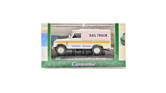 CARARAMA 1/72 SCALE - LAND ROVER SERIES III 109 RAILTRACK INCIDENT RESP - BOXED