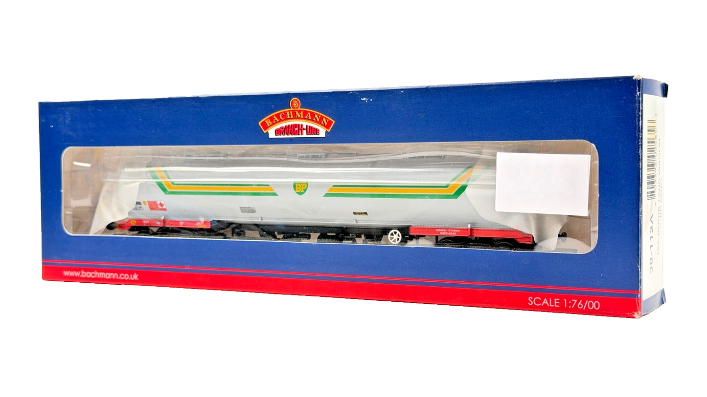 BACHMANN 00 GAUGE - 38-112A - 100 TON TEA BOGIE TANK WAGON BP GREY BOXED