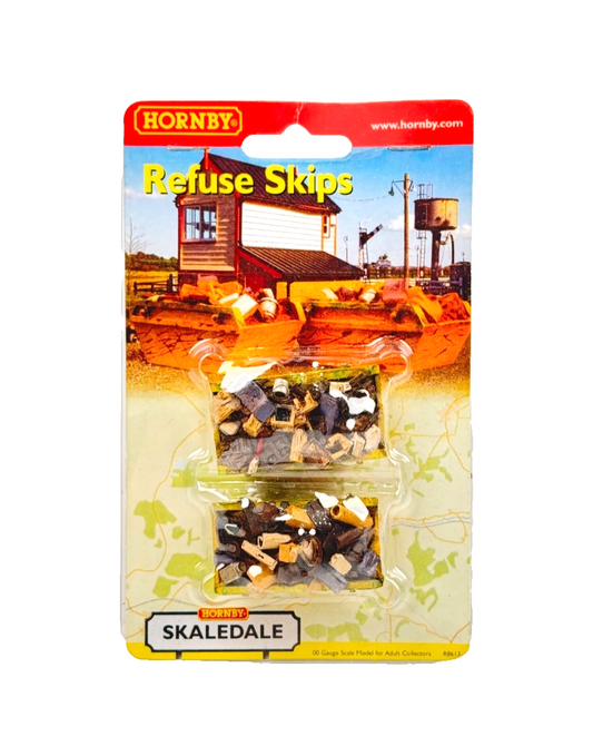 HORNBY 00 GAUGE SKALEDALE - R8613 - REFUSE SKIPS X 2 - CARDED