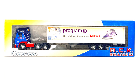 CARARAMA 1/50 - SCANIA TOPLINE A.C.K HAULAGE TEFAL BRANDED LORRY - BOXED