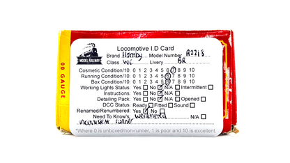 HORNBY 00 GAUGE - R2218 - BR 4-6-2 WEST COUNTRY 34006 BUDE RENAMED RENUMBERED