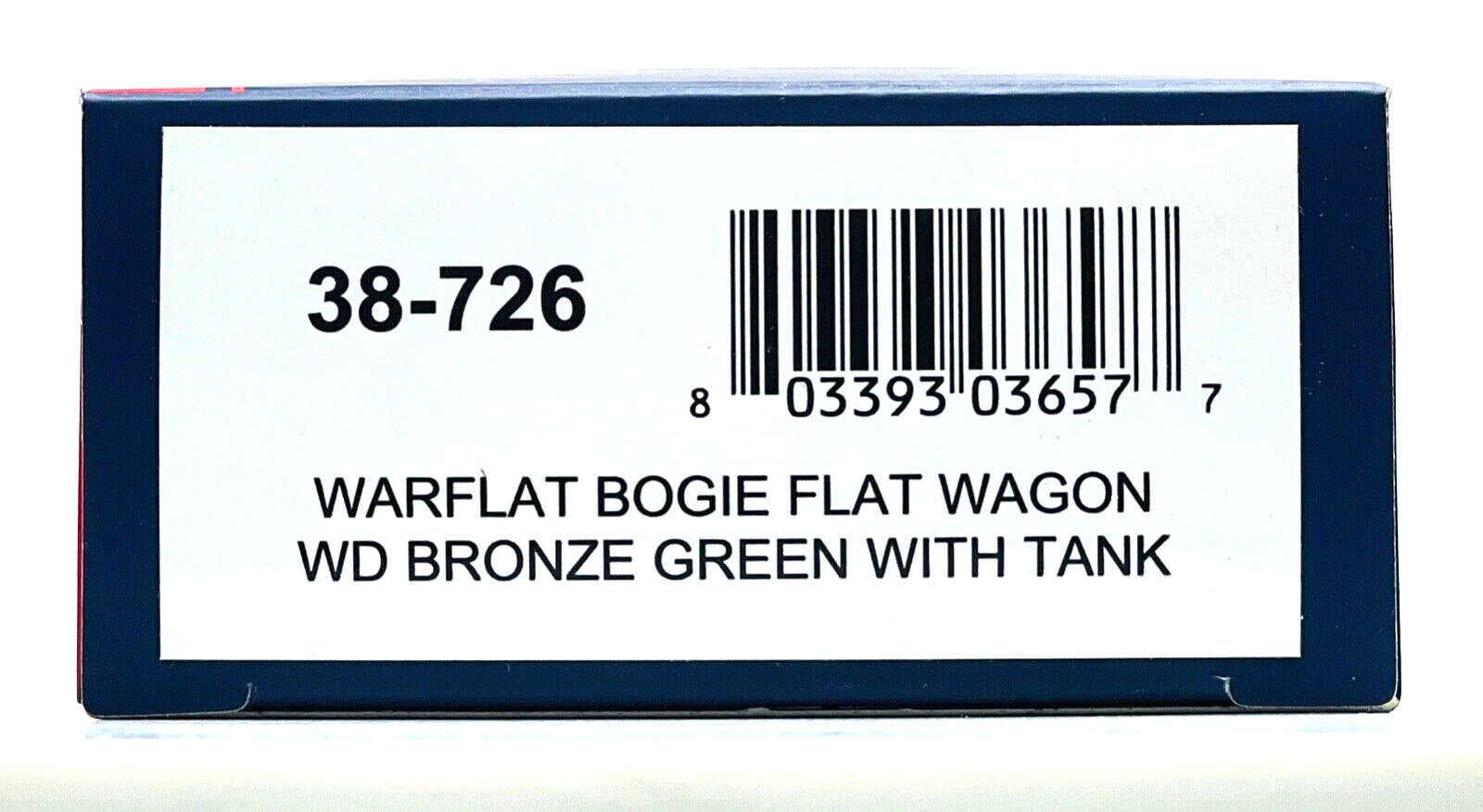 BACHMANN 00 GAUGE - 38-726 - WARFLAT BOGIE FLAT WAGON WD BRONZE GREEN WITH TANK
