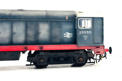 HELJAN O GAUGE - CLASS 20 DIESEL 20055 BR BLUE RED SOLEBAR (PRO WEATHERED) BOXED