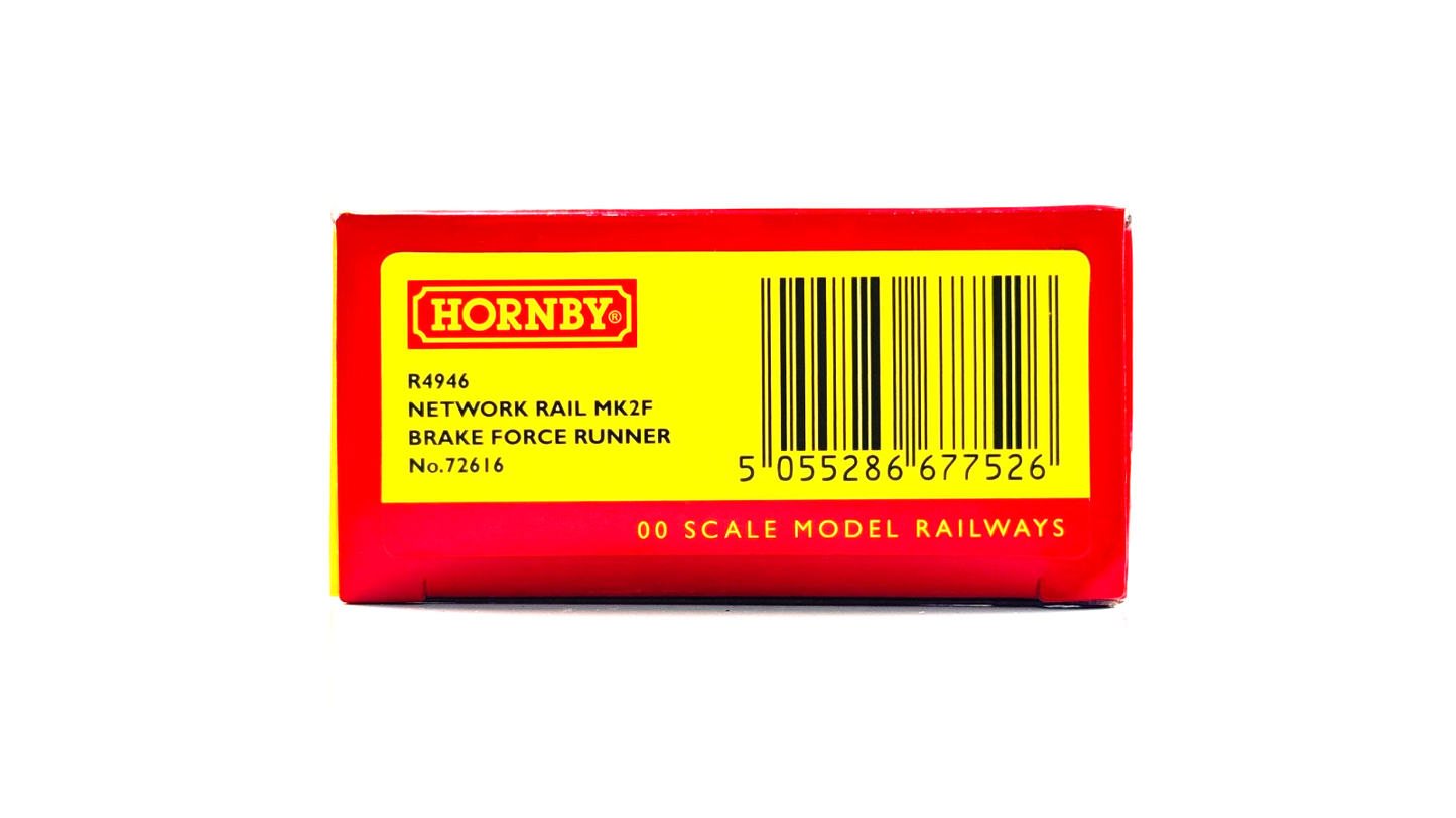 HORNBY 00 GAUGE - R4946 - NETWORK RAIL MK2F BRAKE FORCE RUNNER NO.72616 - BOXED