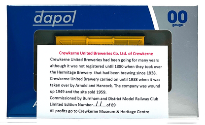 DAPOL 00 GAUGE - CREWKERNE BREWERIES CO STOUT PALE VENT 4 (BURNHAM LIMITED ED)